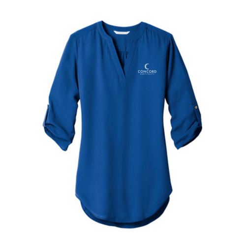 Port Authority Ladies 3/4 Sleeve Tunic Blouse- color options