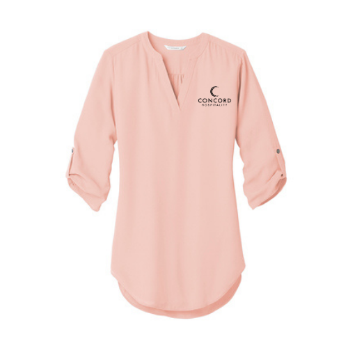 Port Authority Ladies 3/4 Sleeve Tunic Blouse- color options