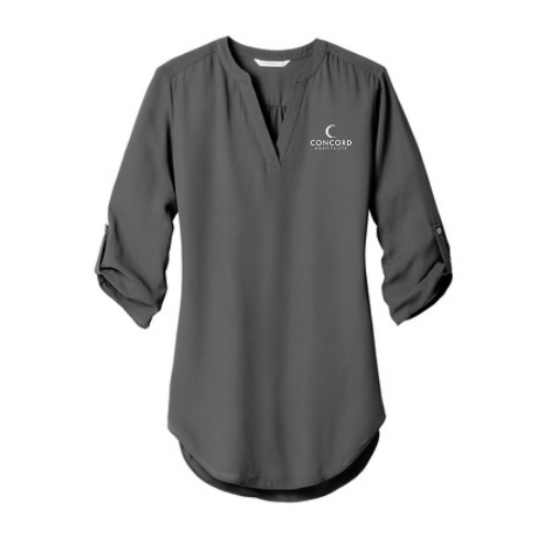 Port Authority Ladies 3/4 Sleeve Tunic Blouse- color options