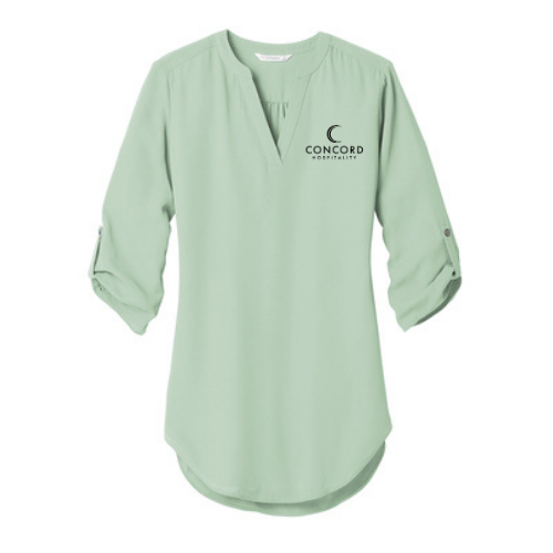 Port Authority Ladies 3/4 Sleeve Tunic Blouse- color options