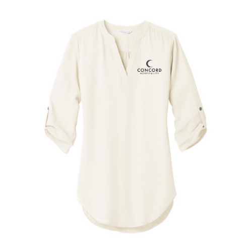 Port Authority Ladies 3/4 Sleeve Tunic Blouse- color options