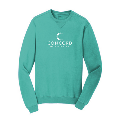 Port & Company® Beach Wash® Garment-Dyed Crewneck Sweatshirt- color options