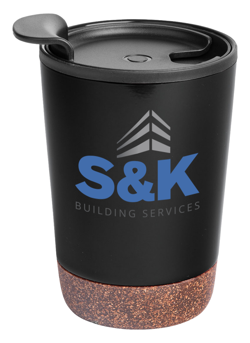 10 OZ. STAINLESS STEEL ZOE TUMBLER WITH CORK BASE