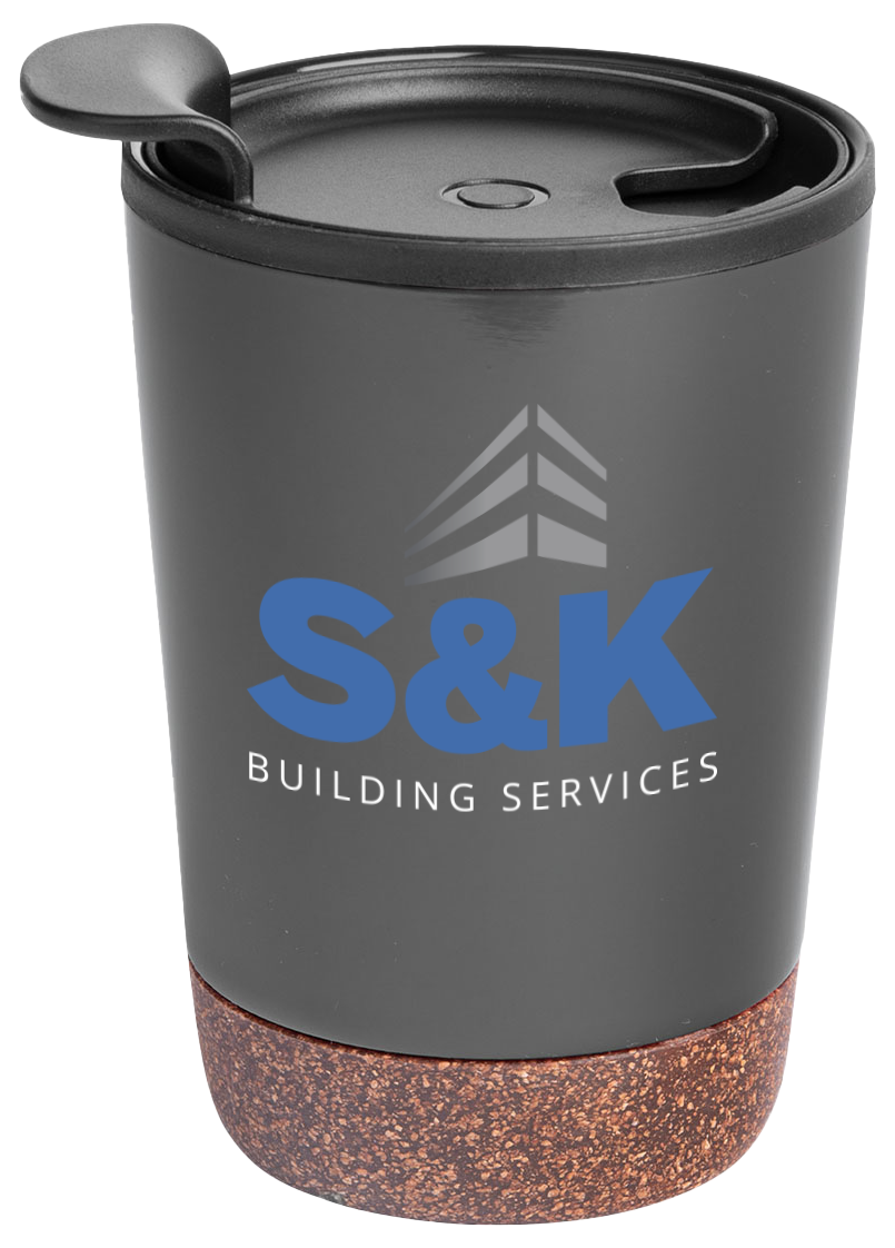 10 OZ. STAINLESS STEEL ZOE TUMBLER WITH CORK BASE