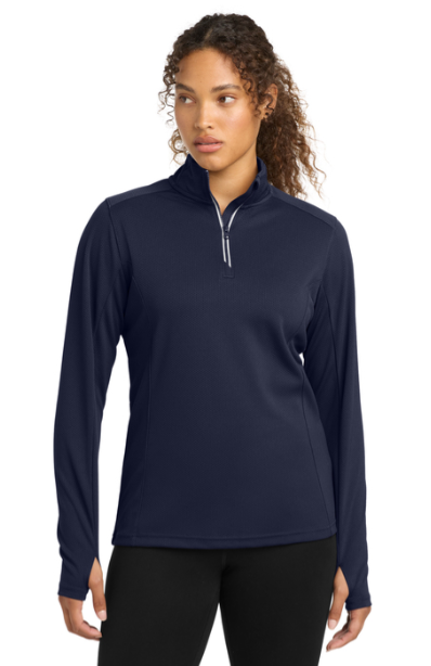Sport-Tek® Women's Sport-Wick® Textured 1/4-Zip Pullover - LST860