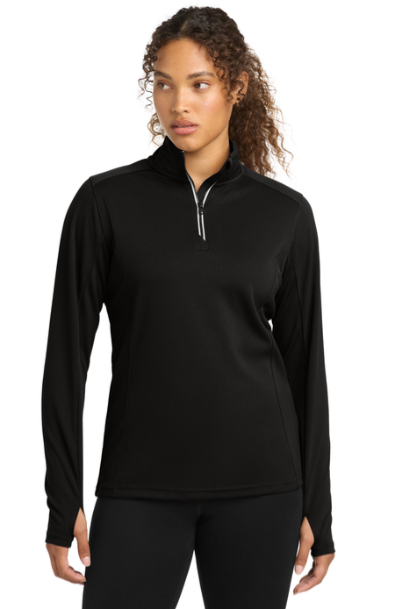 Sport-Tek® Women's Sport-Wick® Textured 1/4-Zip Pullover - LST860