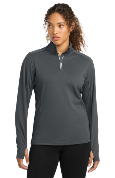Sport-Tek® Women's Sport-Wick® Textured 1/4-Zip Pullover - LST860