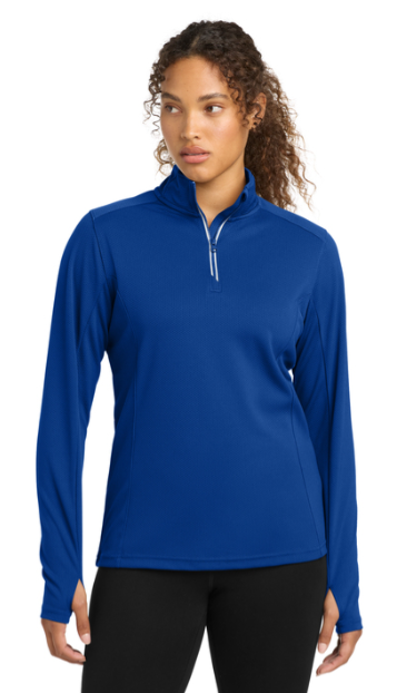 Sport-Tek® Women's Sport-Wick® Textured 1/4-Zip Pullover - LST860
