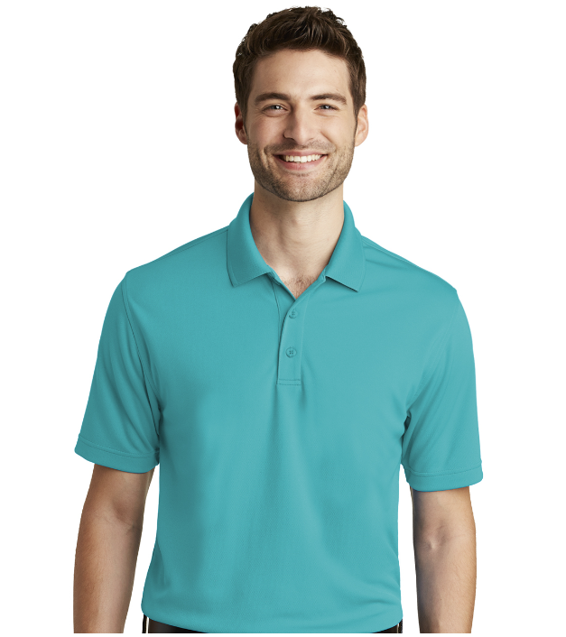 Men's Aquamarine Short Sleeve Polo
