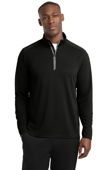 Sport-Tek® Sport-Wick® Textured 1/4-Zip Pullover