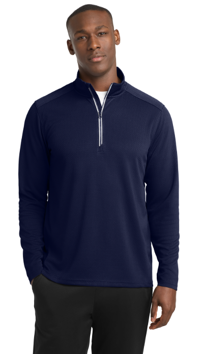Sport-Tek® Sport-Wick® Textured 1/4-Zip Pullover