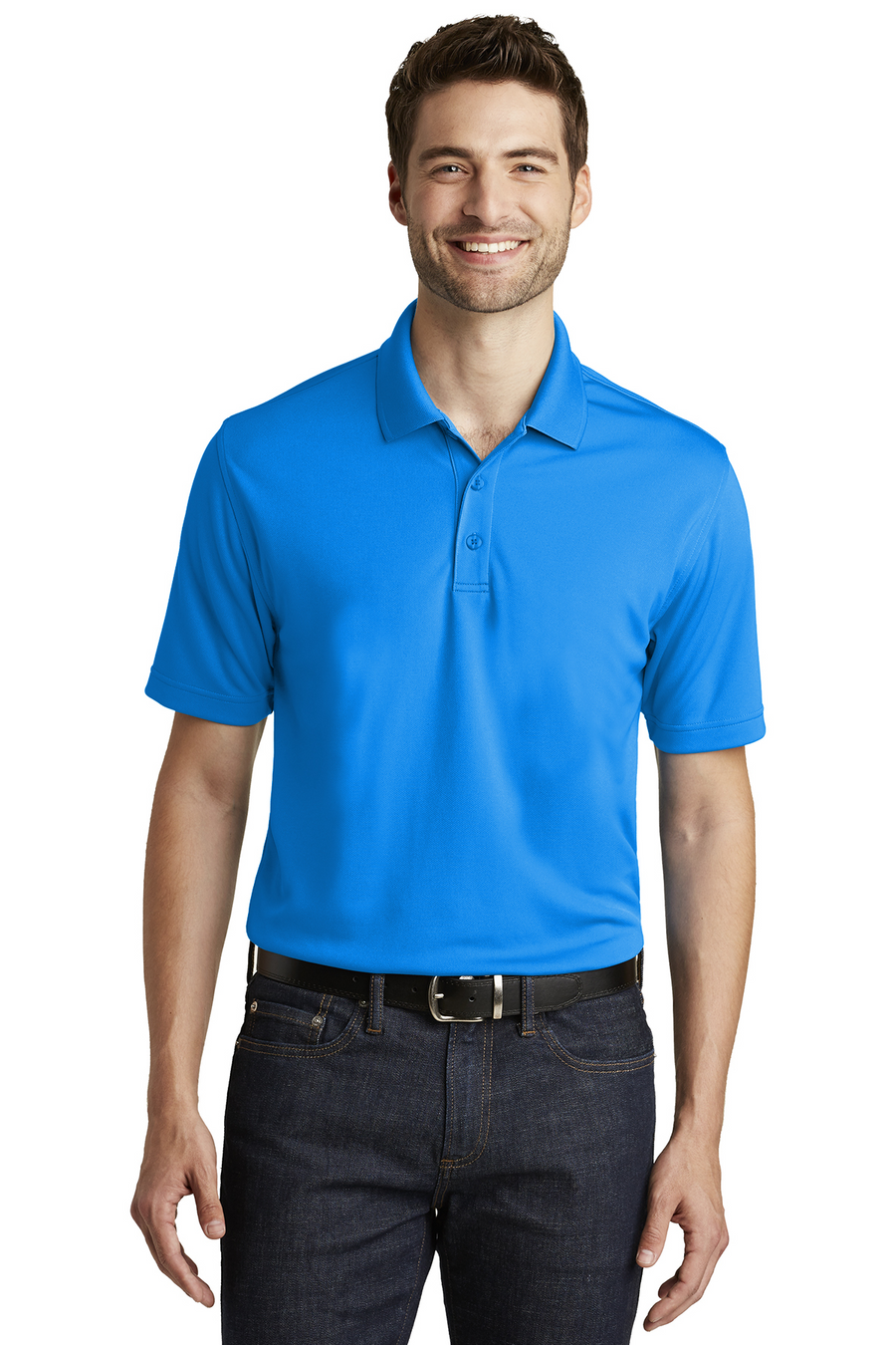 Men's Coastal Blue Short Sleeve Polo