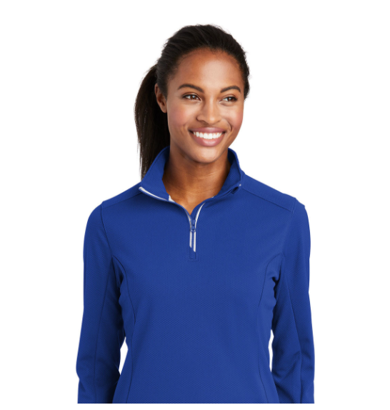 Sport-Tek Ladies Sport-Wick Textured 1/4-Zip Pullover