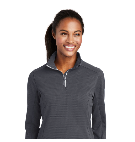Sport-Tek Ladies Sport-Wick Textured 1/4-Zip Pullover