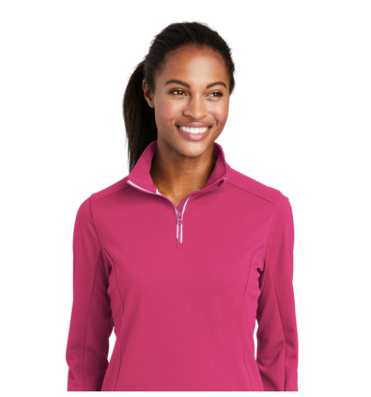 Sport-Tek Ladies Sport-Wick Textured 1/4-Zip Pullover