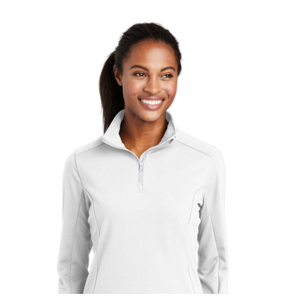 Sport-Tek Ladies Sport-Wick Textured 1/4-Zip Pullover