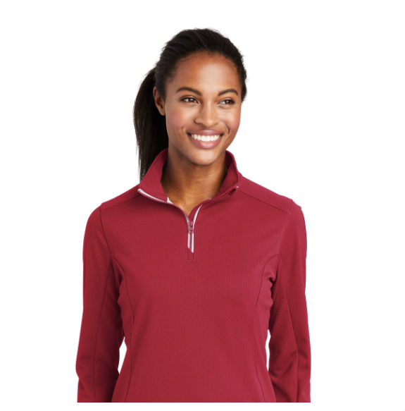 Sport-Tek Ladies Sport-Wick Textured 1/4-Zip Pullover