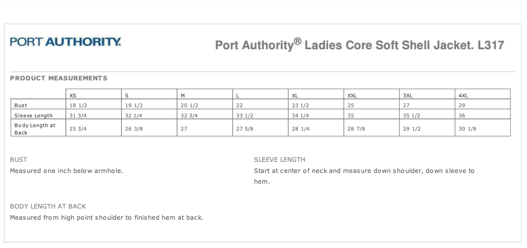 Port Authority -Ladies Core Soft Shell Jacket