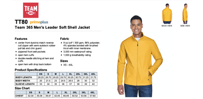 Men's Soft Shell Jacket - Sport Ath Gold